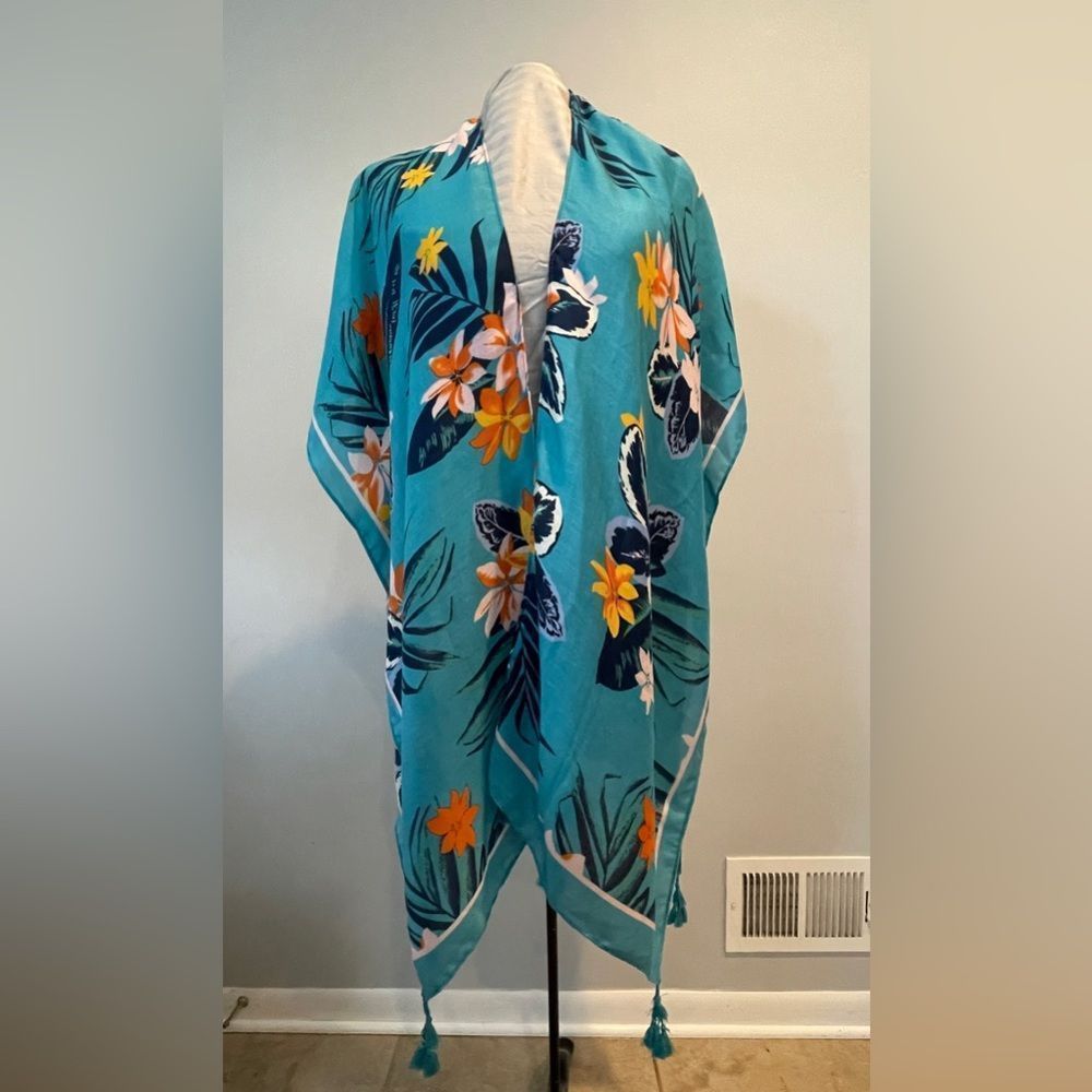 21 Pineapples - Do Everything in Love - Boho Floral Kimono Short Sleeve - NWOT